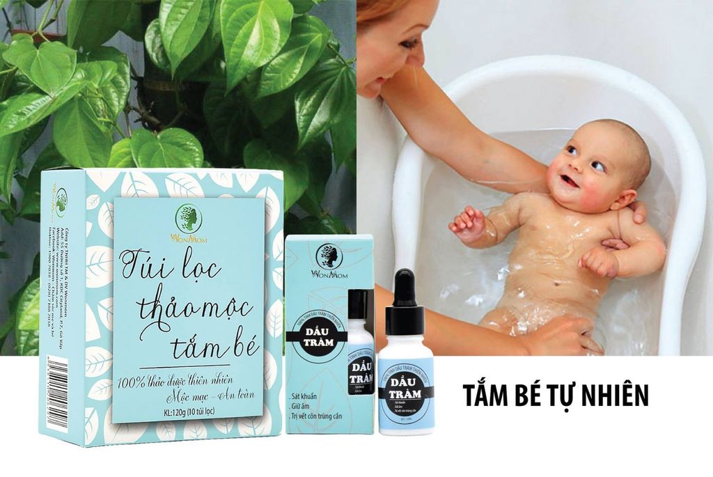 Túi lọc thảo mộc tắm bé Wonmom hộp 10 túi