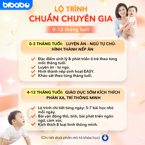 Combo Khóa học VIP giáo dục sớm + EASY chuyên sâu 0-1 tuổi