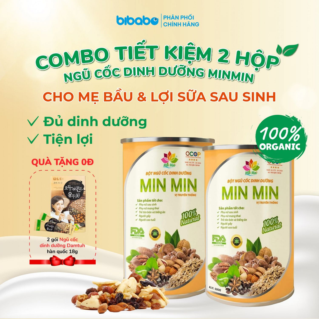 Ngũ cốc dinh dưỡng cho mẹ bầu và cho con bú MINMIN 500g - 29 LOẠI HẠT