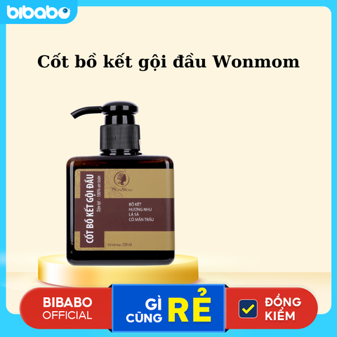 Cốt bồ kết thảo mộc Wonmom 250ml