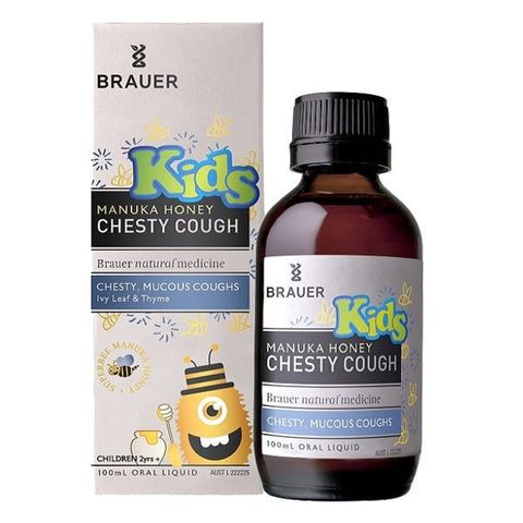 Siro Brauer Kids Manuka Honey Chesty Cough đặc trị ho có đờm 100ml (từ 2 tuổi)