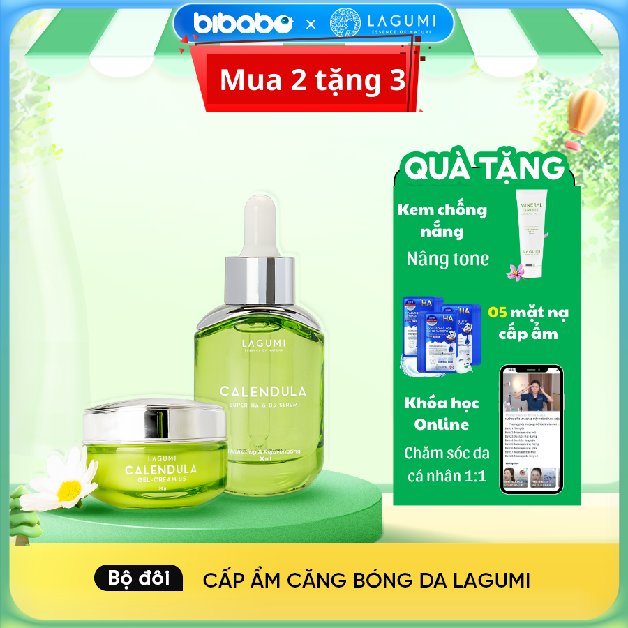 Serum siêu cấp ẩm và phục hồi da Lagumi Super HA & B5 30ml