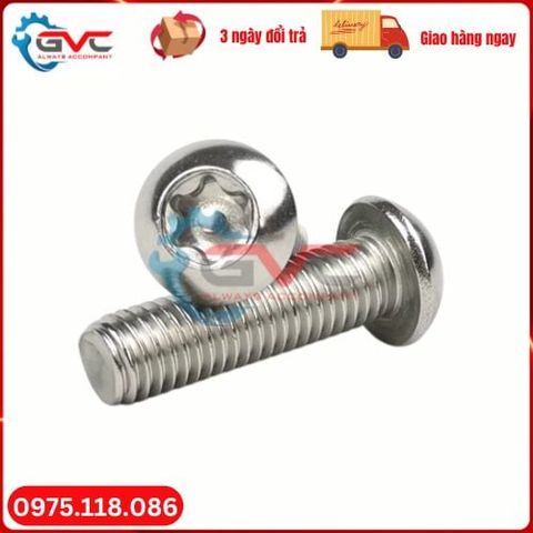 Bu lông chỏm cầu hoa thị có nhụy inox 304