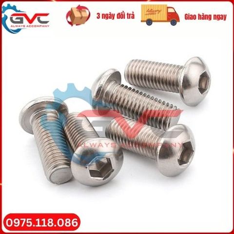 Bu lông lục giác chìm chỏm cầu inox 304