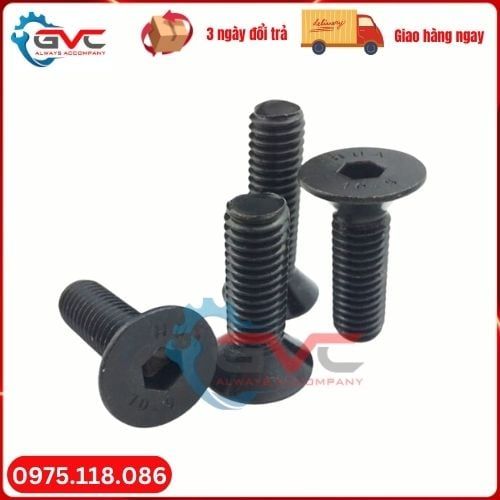 Bu lông lục giác đầu bằng chìm đen 10.9