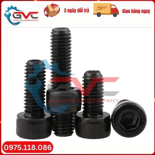 Lục giác chìm đen đầu trụ cấp bền 12.9 đủ size từ M4