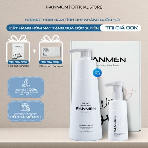  Combo Sữa tắm và Bọt vệ sinh Fanmen Tặng: Hộp + Giấy Thơm 