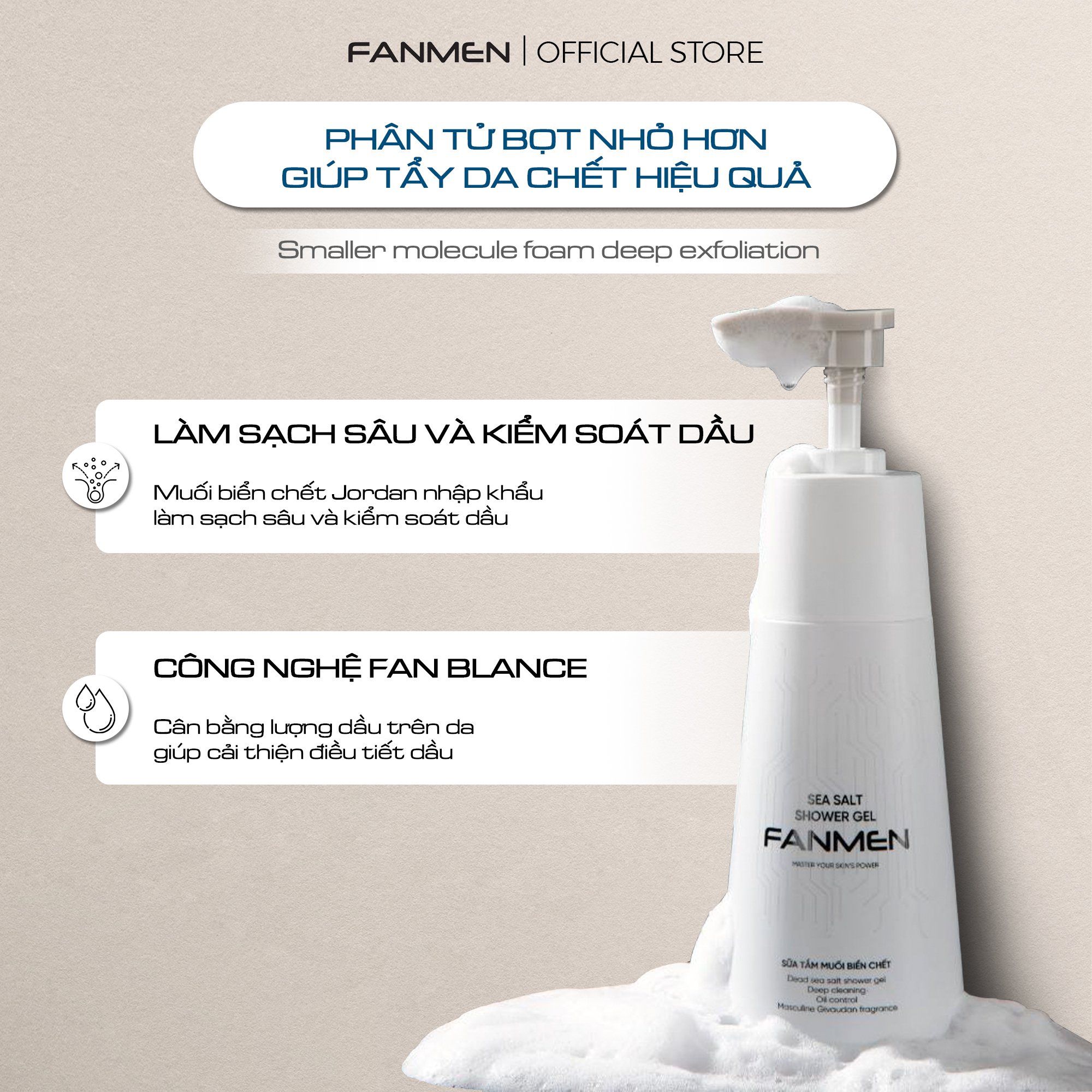  Sữa Tắm Fanmen - Làm sạch sâu, kiểm soát dầu hiệu quả 350ml 