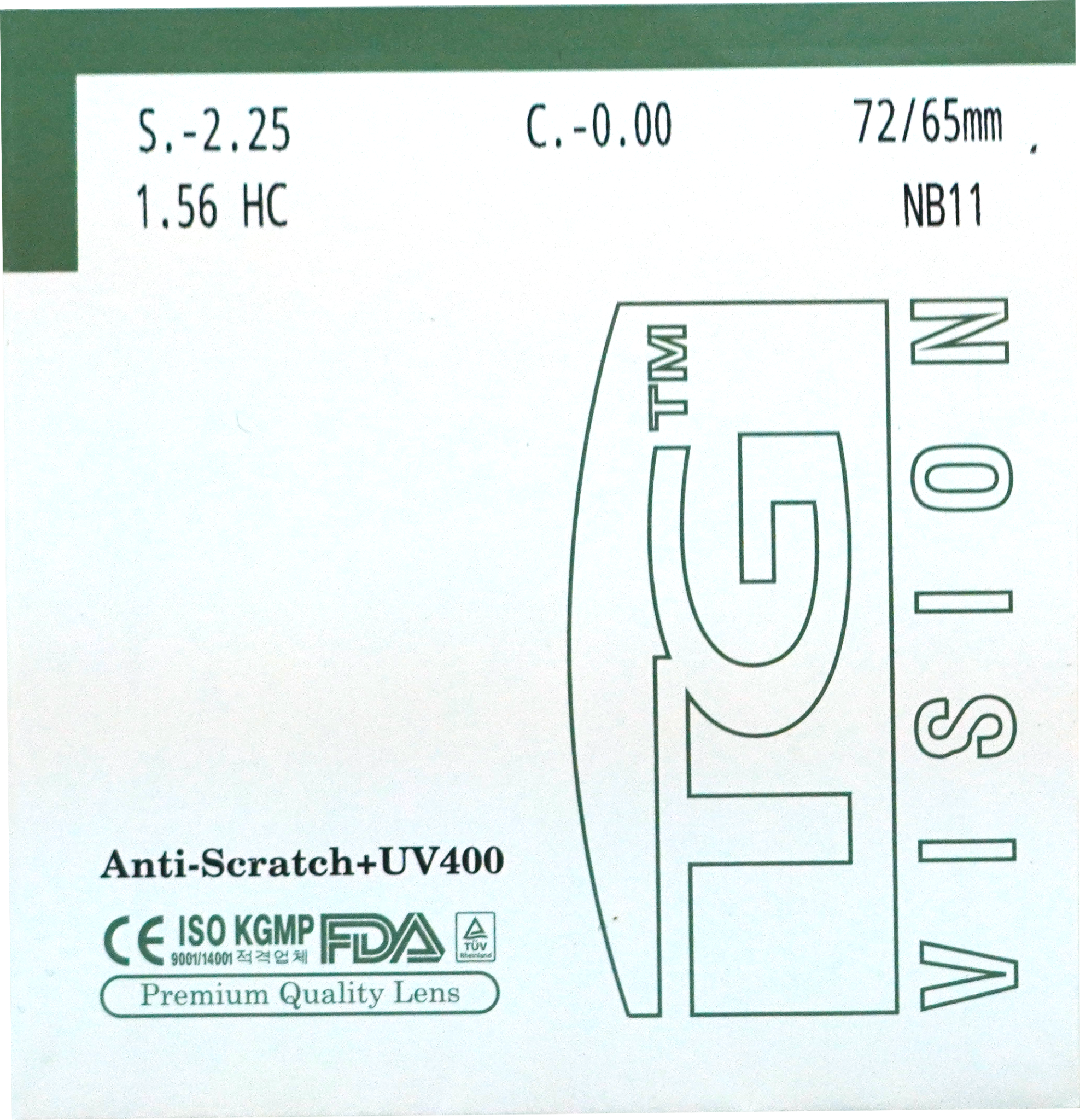  Cặp tròng kính cận chống xước, chống UV400 chiết suất 1.56 TG Vision 