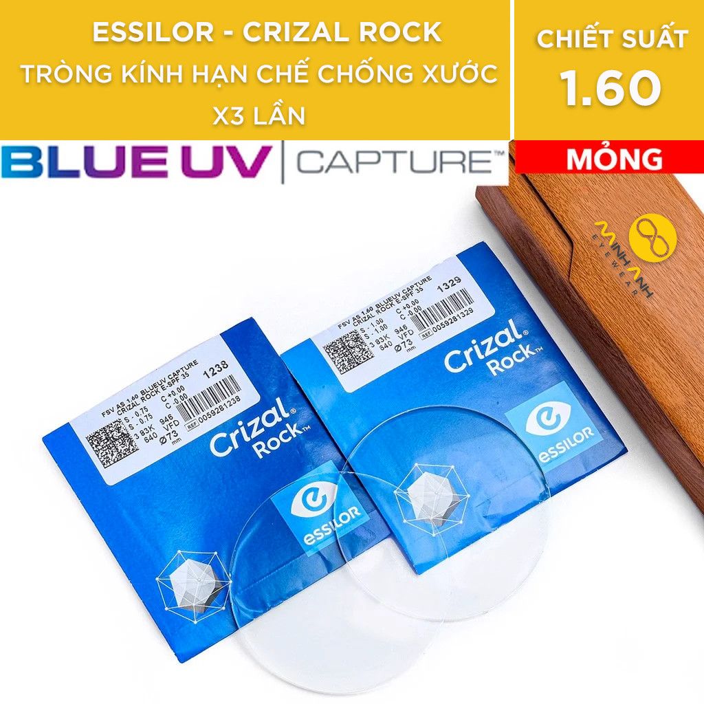  Tròng Essilor Crizal Rock - Chiết Suất 1.60 