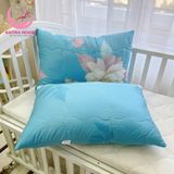  Gối nằm chần gòn ruột lông vũ - nhiều kích cỡ/ Tencel 40s 