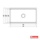 Chậu Rửa Bát 1 Hố Konox  Undermount Sink KN7644SU