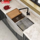 Chậu rửa bát 2 hố Konox Apron sink KN8450DA