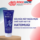  Sữa Rửa Mặt Hatomugi Chiết Xuất Ý Dĩ Hỗ Trợ Ngừa Mụn - Hatomugi The Medicated Facial Foam (130g) 麗白 ハトムギ薬用洗顔フォーム130G 