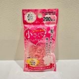  Thun cột tóc màu hồng trong suốt (200 sợi) ヘアゴム 小さく使い易い絡み難い髪ゴム ピンク系 200本入 