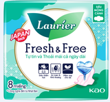  Băng vệ sinh siêu mỏng cánh Laurier Fresh & Free (22cm x 8 miếng) 