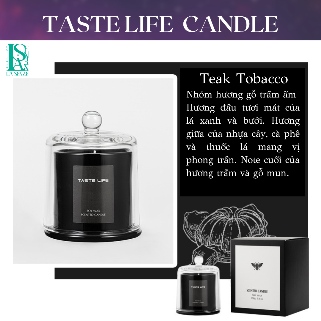  Nến Thơm Tinh Dầu Hũ Pha Lê Cao Cấp Taste Life Home Decoration Set Quà Tặng 