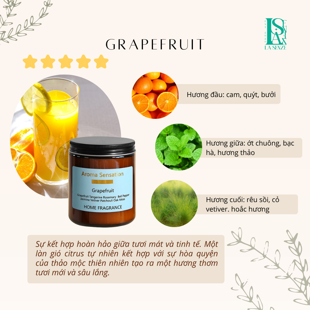  Nến thơm tinh dầu tự nhiên AROMA SENSATION 