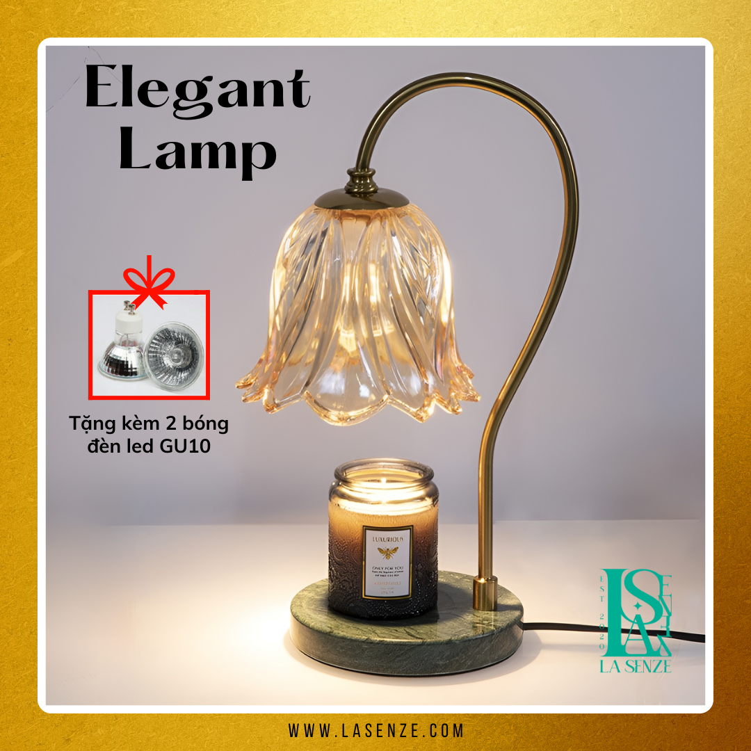  Đèn Đốt Nến Thơm Elegant Wax Melt Lamp Phong Cách Châu Âu Sang Trọng  - Phụ Kiện Nến Thơm Cao Cấp 