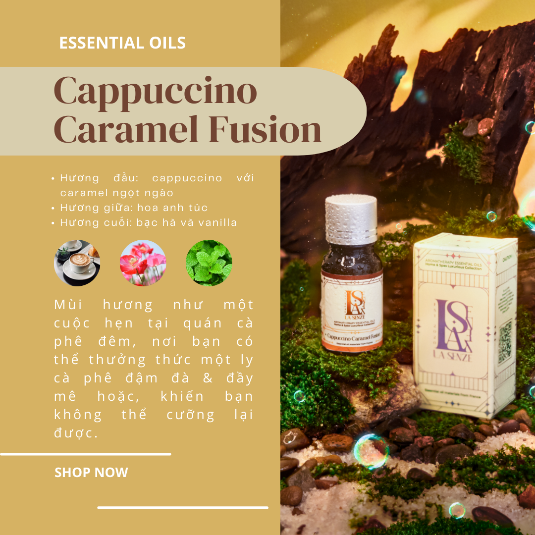  Tinh Dầu Khách Sạn 5 Sao LA SENZE - Cappuccino Caramel 10ml 