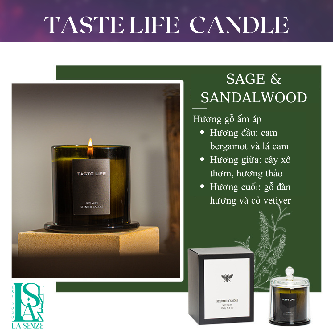  Nến Thơm Tinh Dầu Hũ Pha Lê Cao Cấp Taste Life Home Decoration Set Quà Tặng 