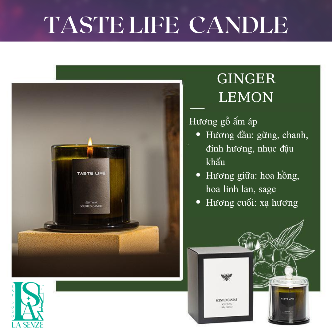  Nến Thơm Tinh Dầu Hũ Pha Lê Cao Cấp Taste Life Home Decoration Set Quà Tặng 