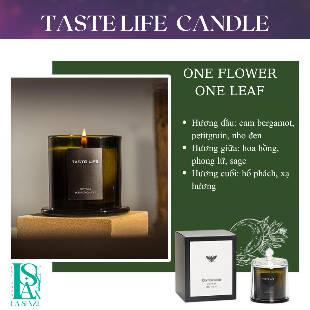  Nến Thơm Tinh Dầu Hũ Pha Lê Cao Cấp Taste Life Home Decoration Set Quà Tặng 