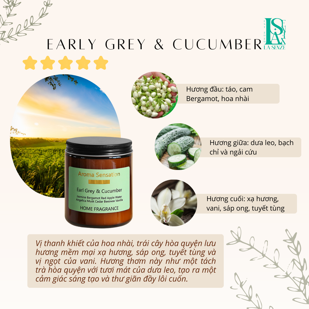  Nến thơm tinh dầu tự nhiên AROMA SENSATION 