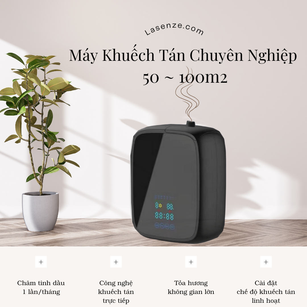  Máy Khuếch Tán Tinh Dầu Chuyên Nghiệp AirFlow Scent Diffuser - Không Gian Lớn 50-100m2 