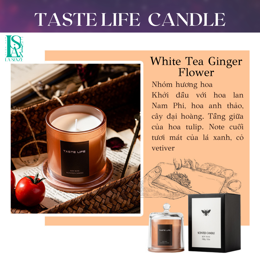  Nến Thơm Tinh Dầu Hũ Pha Lê Cao Cấp Taste Life Home Decoration Set Quà Tặng 