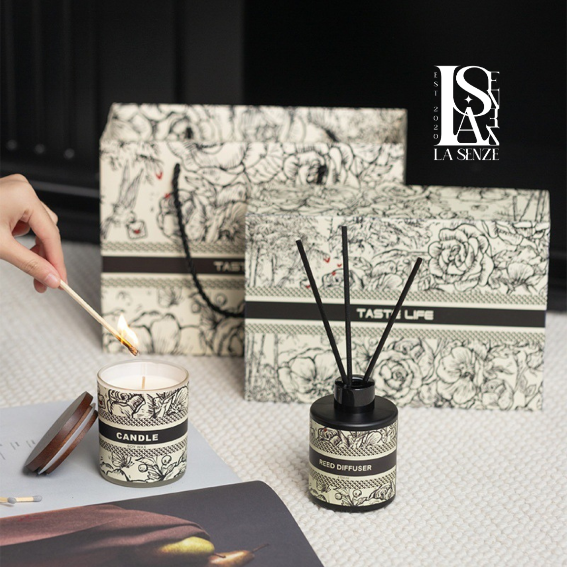  Set Nến Thơm & Tinh Dầu Classic Roman Collection Set Quà Tặng Sang Trọng 