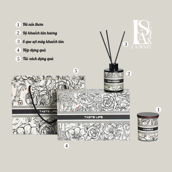  Set Nến Thơm & Tinh Dầu Classic Roman Collection Set Quà Tặng Sang Trọng 