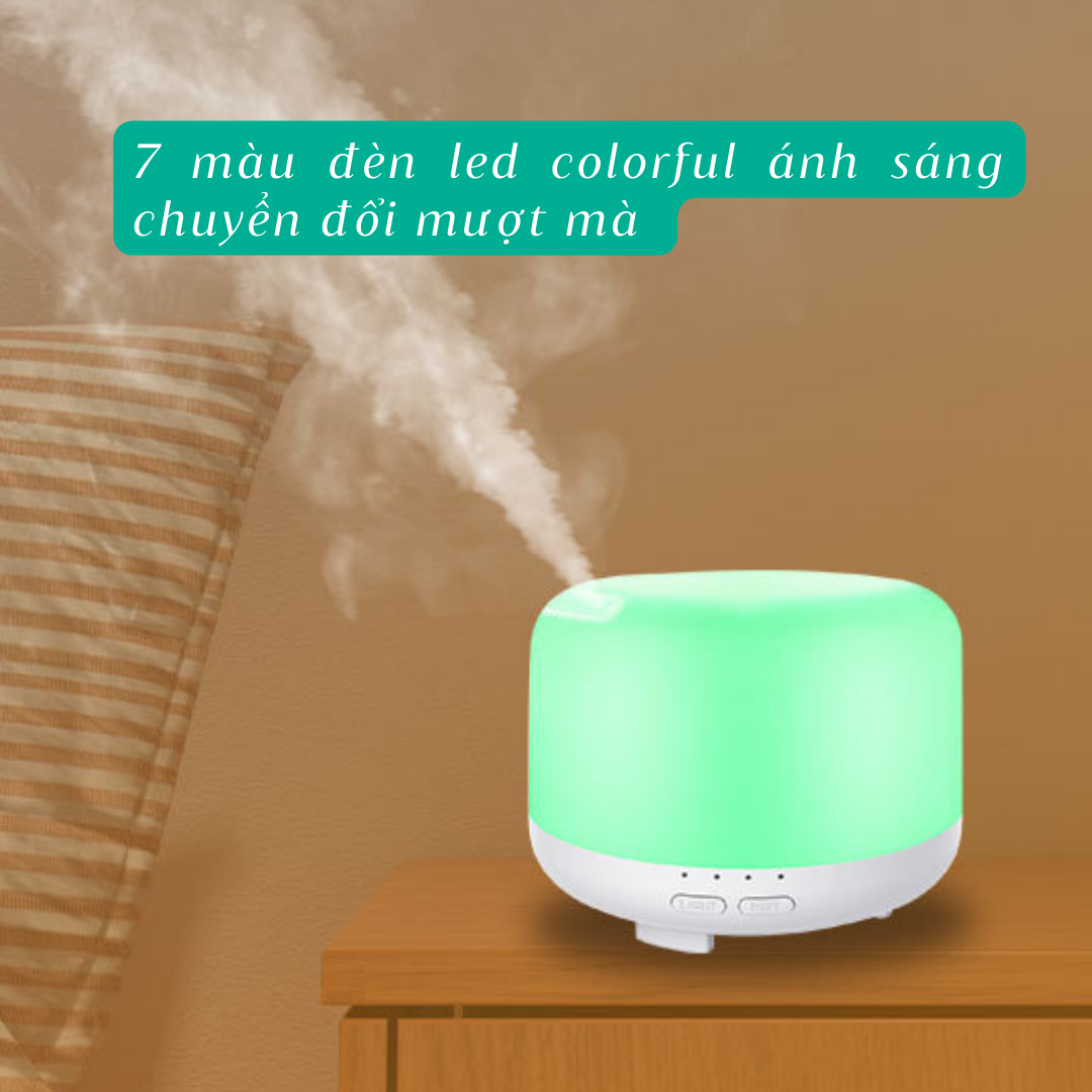  Máy xông tinh dầu Ultrasonic - Bedroom & Living room Aromatherapy Machine 500ml 