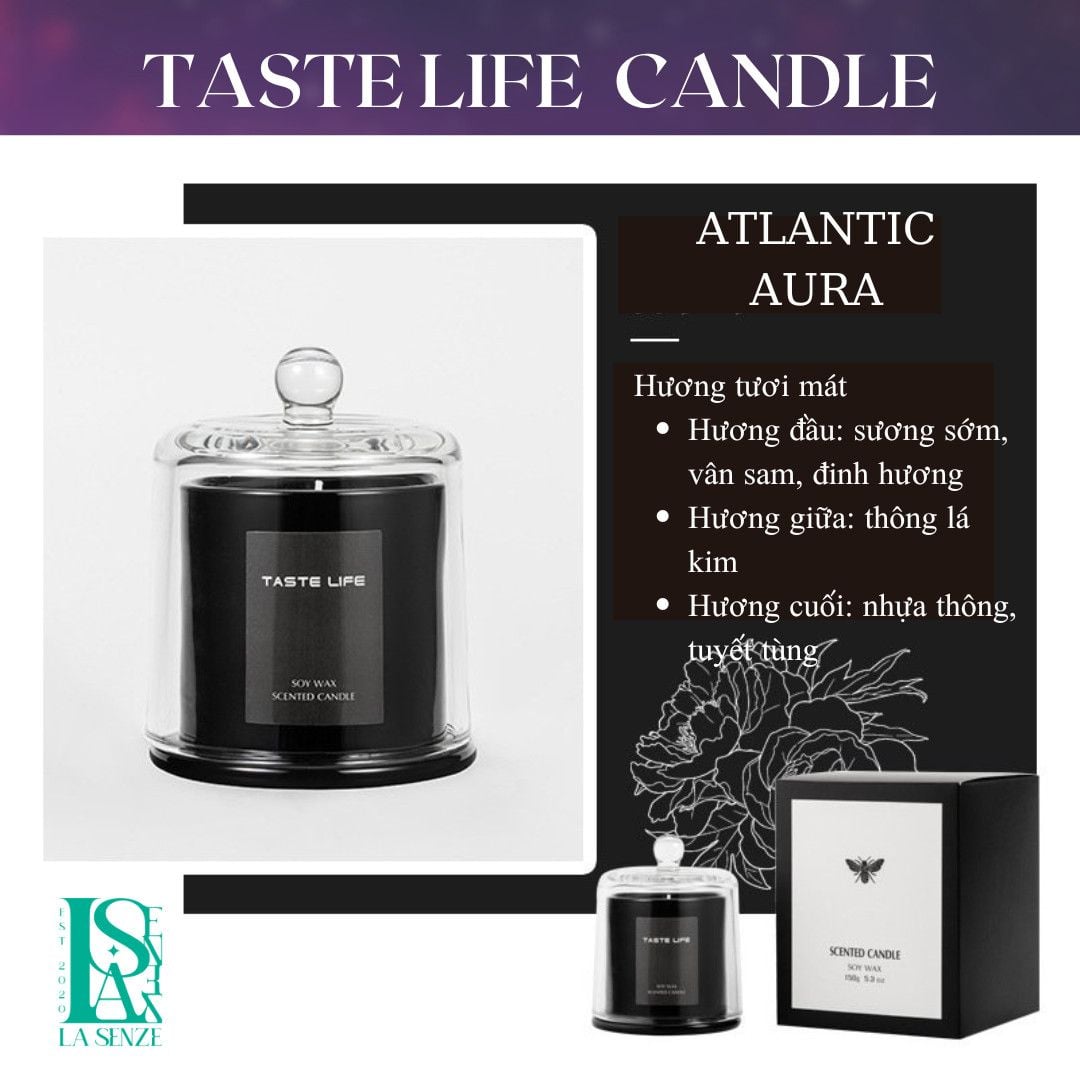  Nến Thơm Tinh Dầu Hũ Pha Lê Cao Cấp Taste Life Home Decoration Set Quà Tặng 