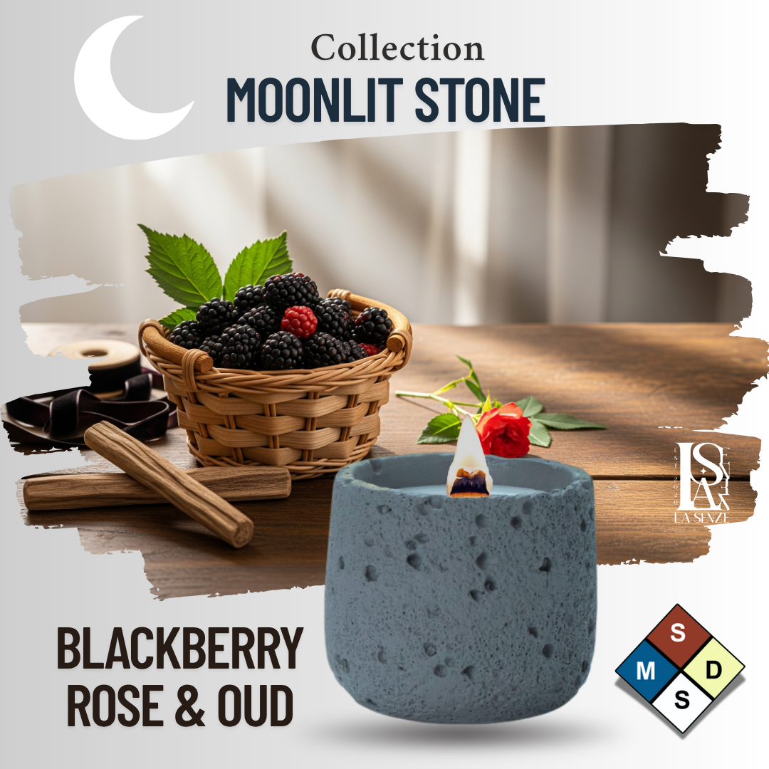  Nến Thơm Nghệ Thuật Moonlit Stone - BLACKBERRY ROSE & OUD 