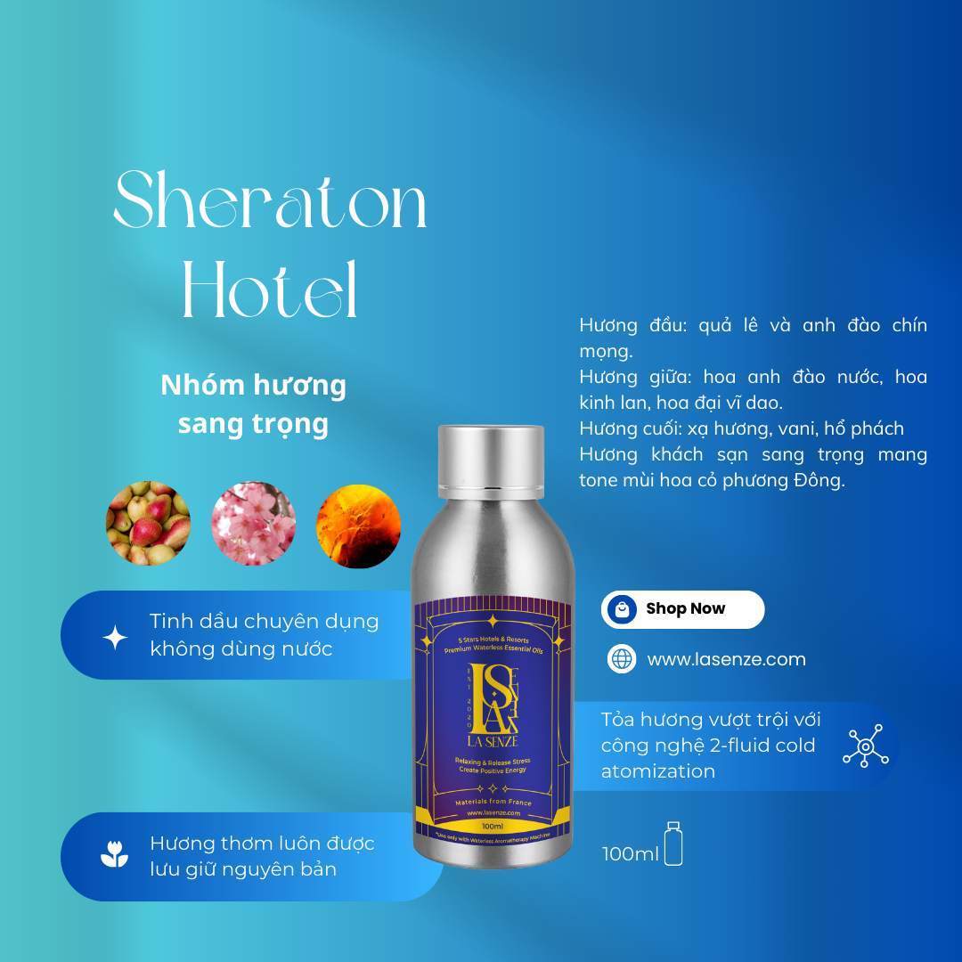  Tinh Dầu Khách Sạn 5 Sao Cho Máy Khuếch Tán Chuyên Nghiệp 100ML - LA SENZE Premium Waterless Essential Oils 