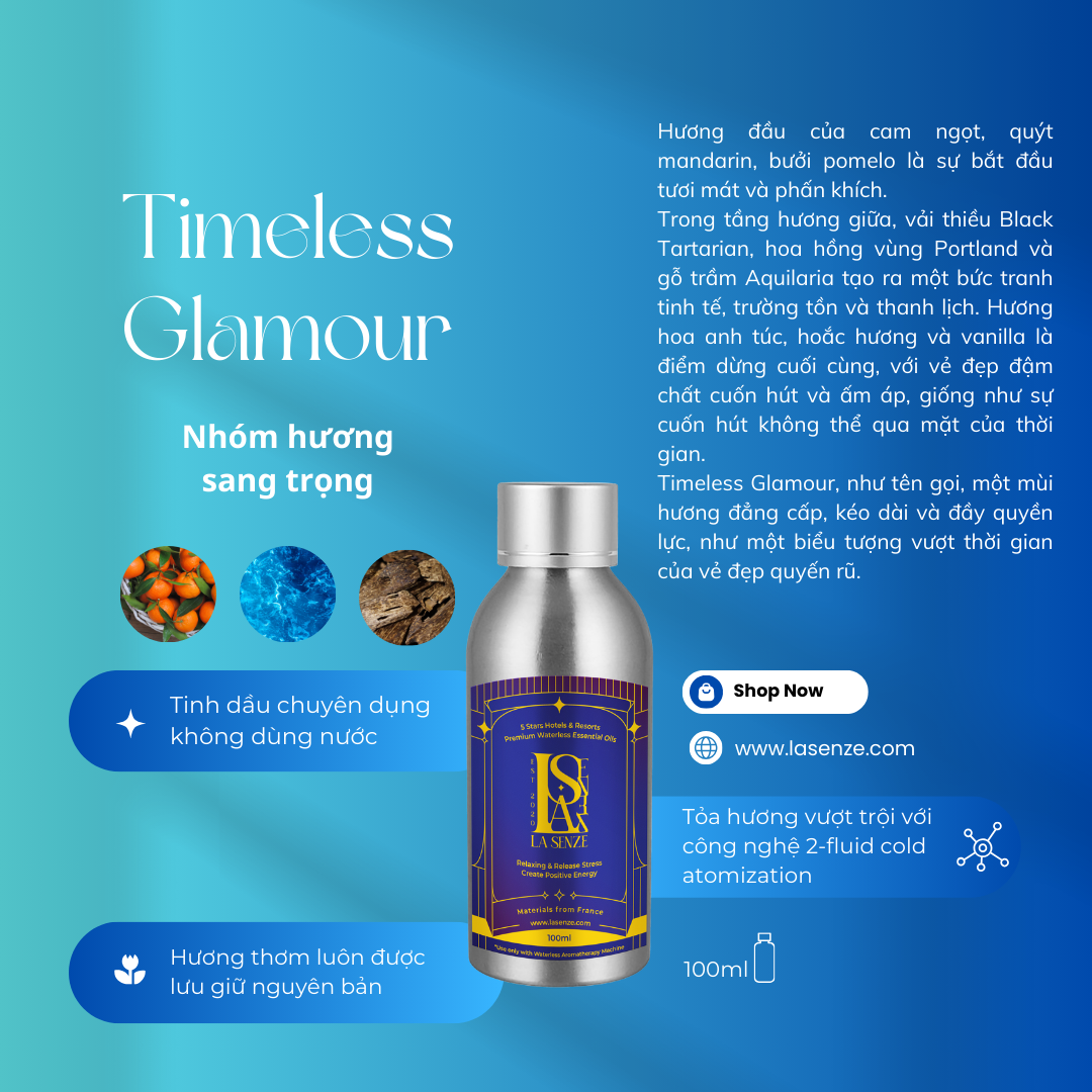 Tinh Dầu Khách Sạn 5 Sao Cho Máy Khuếch Tán Chuyên Nghiệp 100ML - LA SENZE Premium Waterless Essential Oils 