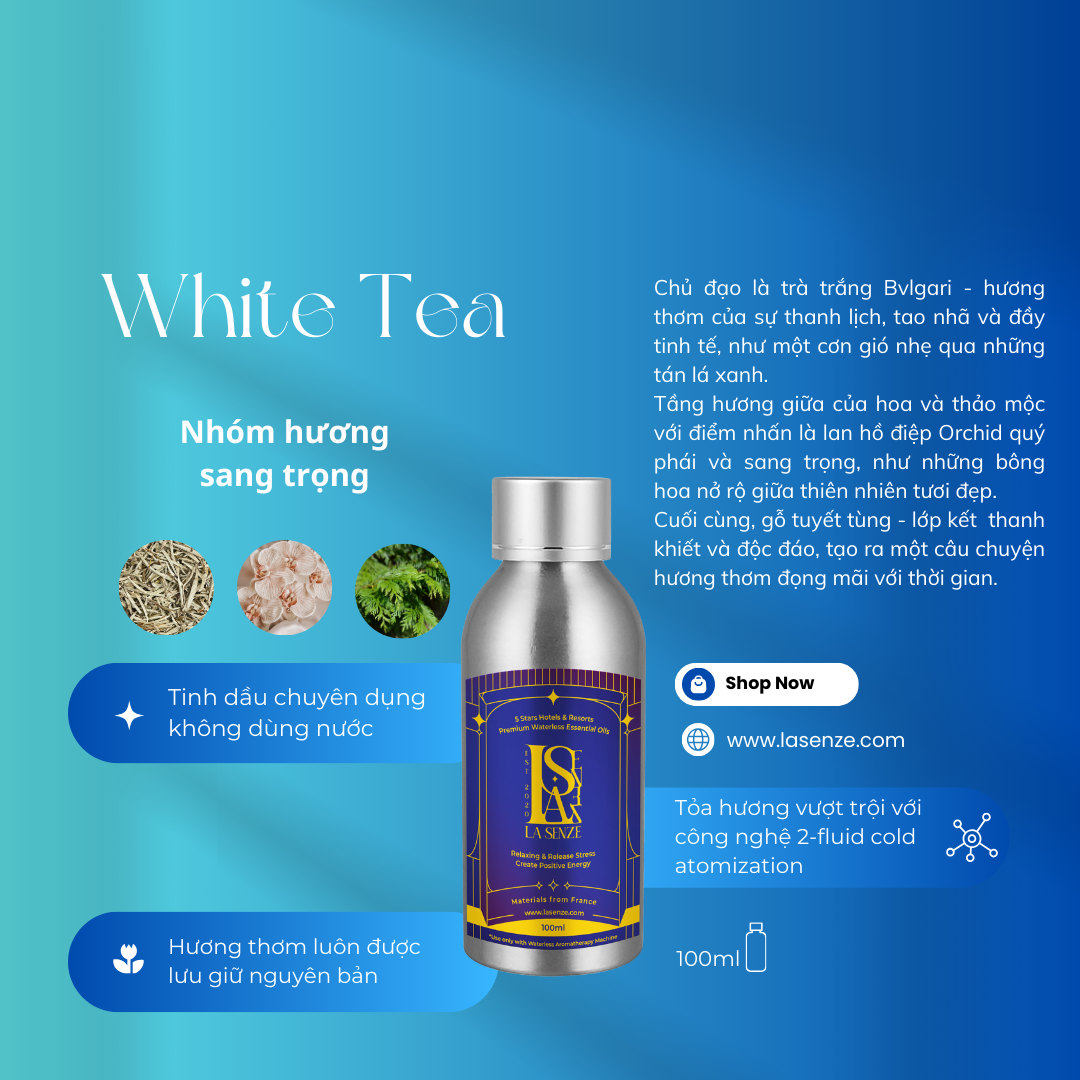  Tinh Dầu Khách Sạn 5 Sao Cho Máy Khuếch Tán Chuyên Nghiệp 100ML - LA SENZE Premium Waterless Essential Oils 