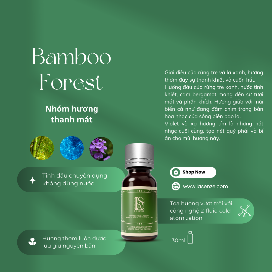  Tinh Dầu Khách Sạn 5 Sao Cho Máy Công Nghiệp 30ML - LA SENZE Premium Waterless Essential Oils 