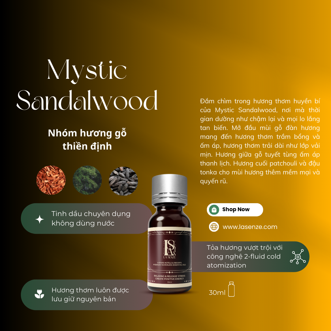  Tinh Dầu Khách Sạn 5 Sao Cho Máy Khuếch Tán Chuyên Nghiệp 30ML - LA SENZE Premium Waterless Essential Oils 