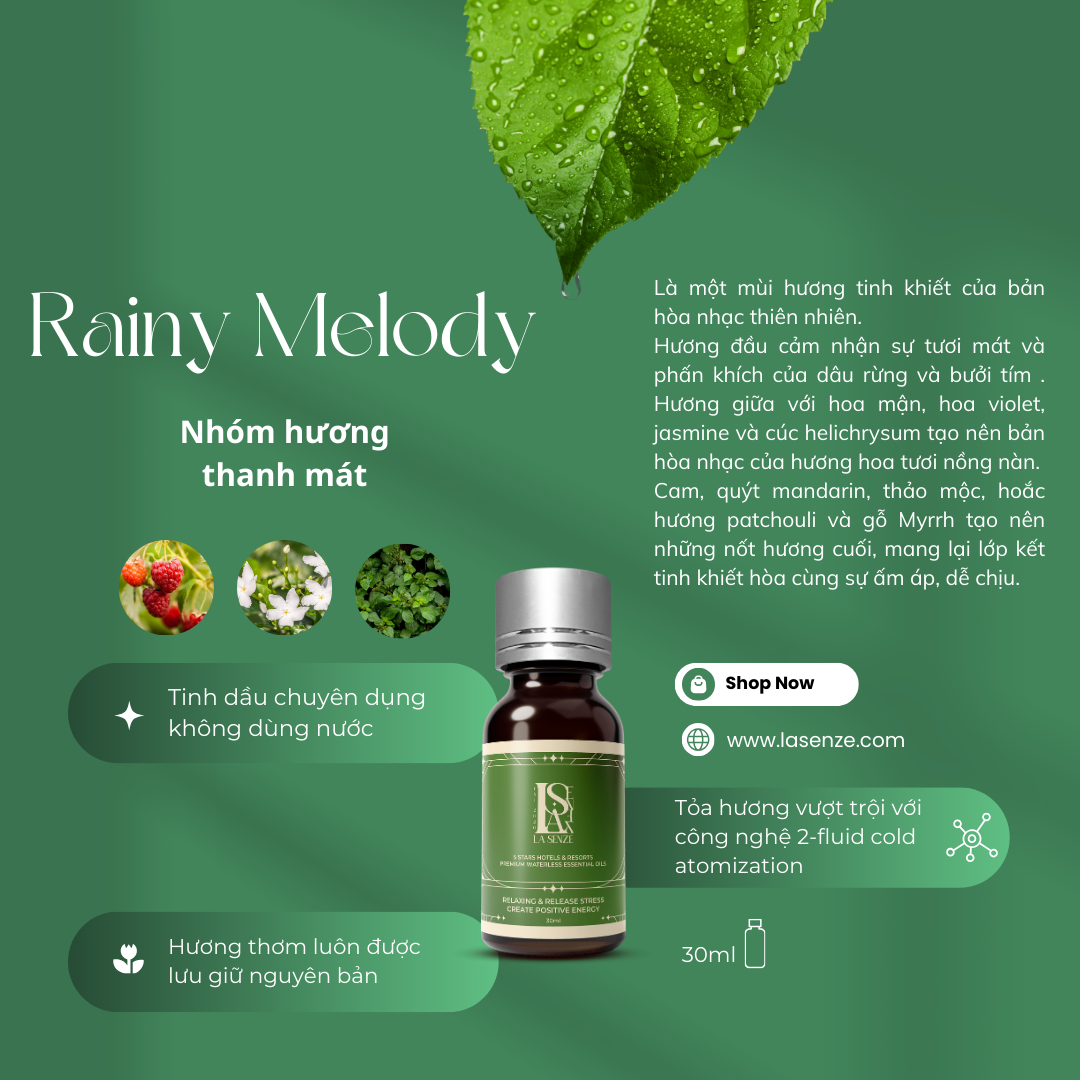  Tinh Dầu Khách Sạn 5 Sao Cho Máy Khuếch Tán Chuyên Nghiệp 30ML - LA SENZE Premium Waterless Essential Oils 