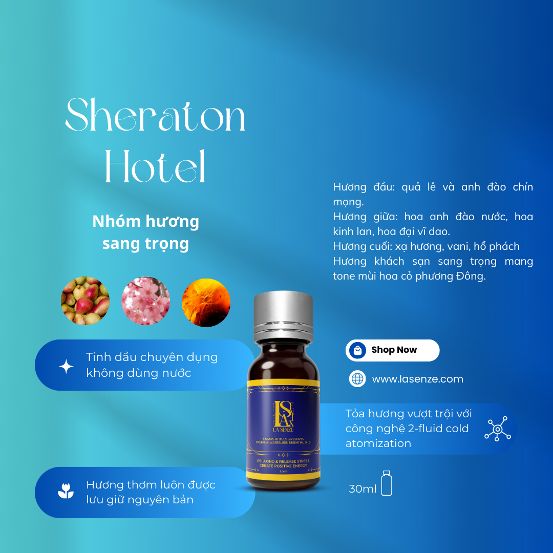  Tinh Dầu Khách Sạn 5 Sao Cho Máy Công Nghiệp 30ML - LA SENZE Premium Waterless Essential Oils 