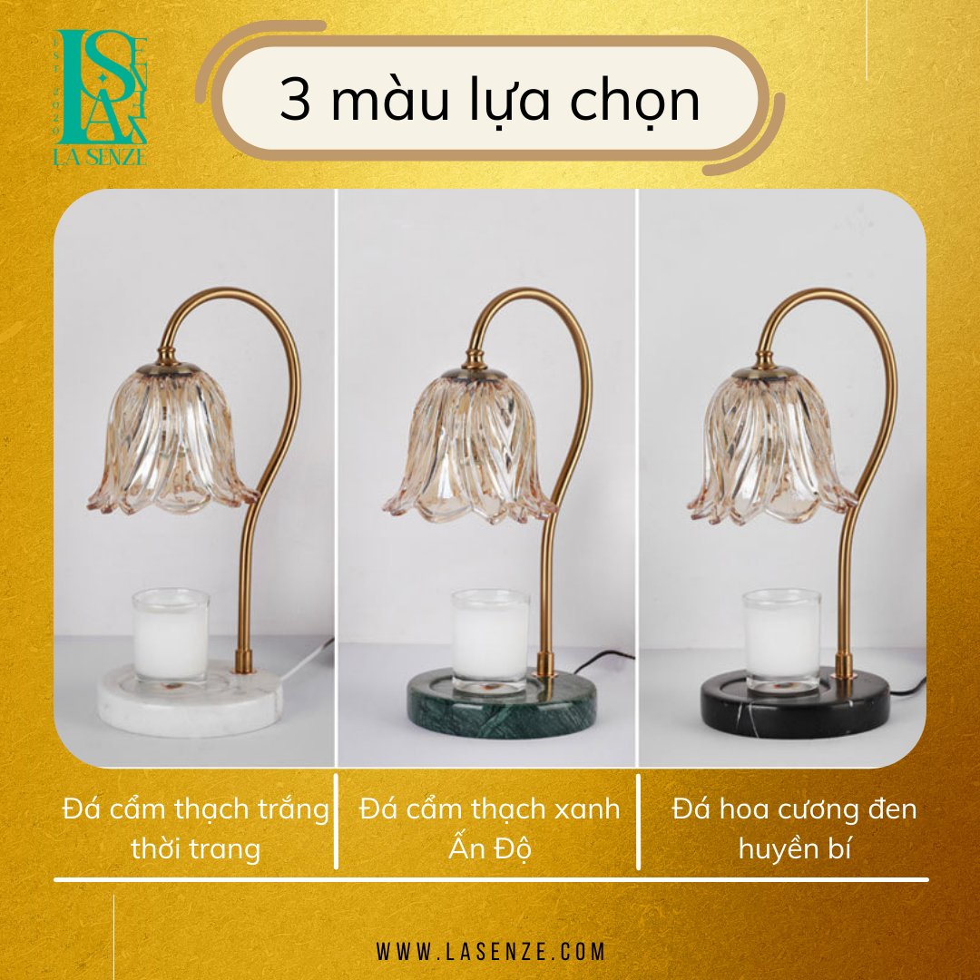  Đèn Đốt Nến Thơm Elegant Wax Melt Lamp Phong Cách Châu Âu Sang Trọng  - Phụ Kiện Nến Thơm Cao Cấp 