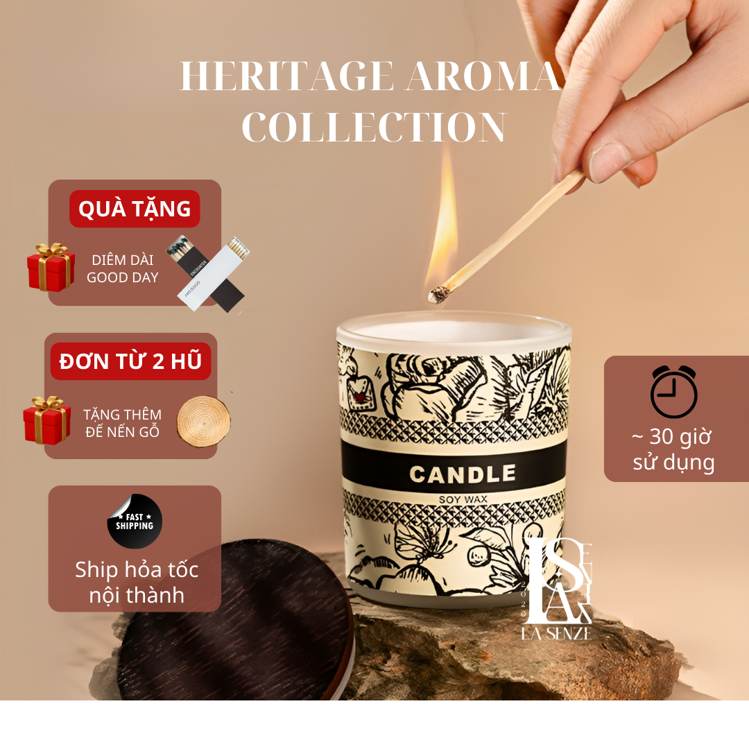  Nến thơm Heritage Aroma Collection - Hồi Sinh Phong Cách Cổ Điển 