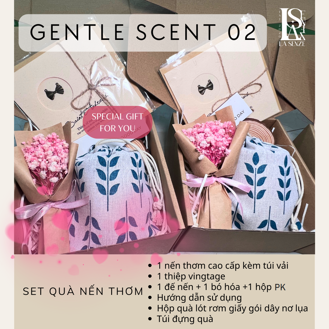  Set Nến Thơm Quà Tặng White Bliss Candle - GENTLE SET 