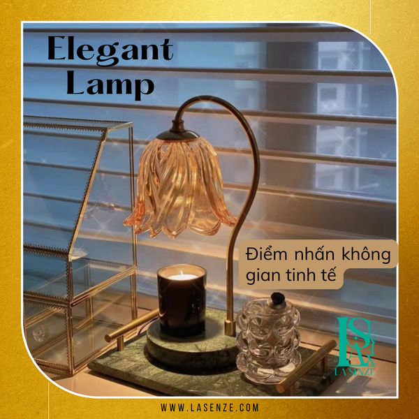  Đèn Đốt Nến Thơm Elegant Wax Melt Lamp Phong Cách Châu Âu Sang Trọng  - Phụ Kiện Nến Thơm Cao Cấp 