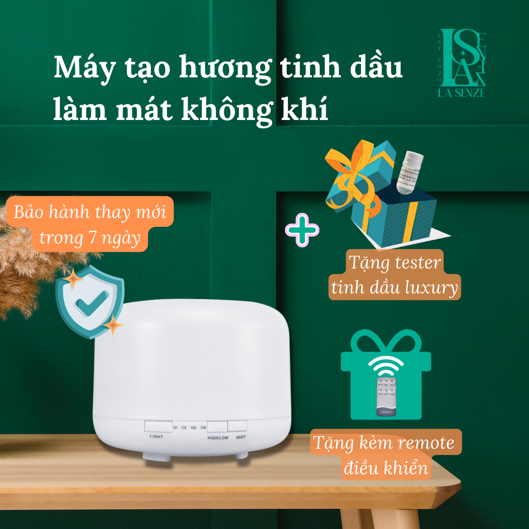  Máy xông tinh dầu Ultrasonic - Bedroom & Living room Aromatherapy Machine 500ml 