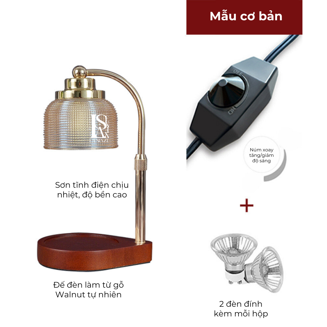  Đèn Đốt Nến Thơm Aura Glass Phong Cách Châu Âu - Candle Lamp 