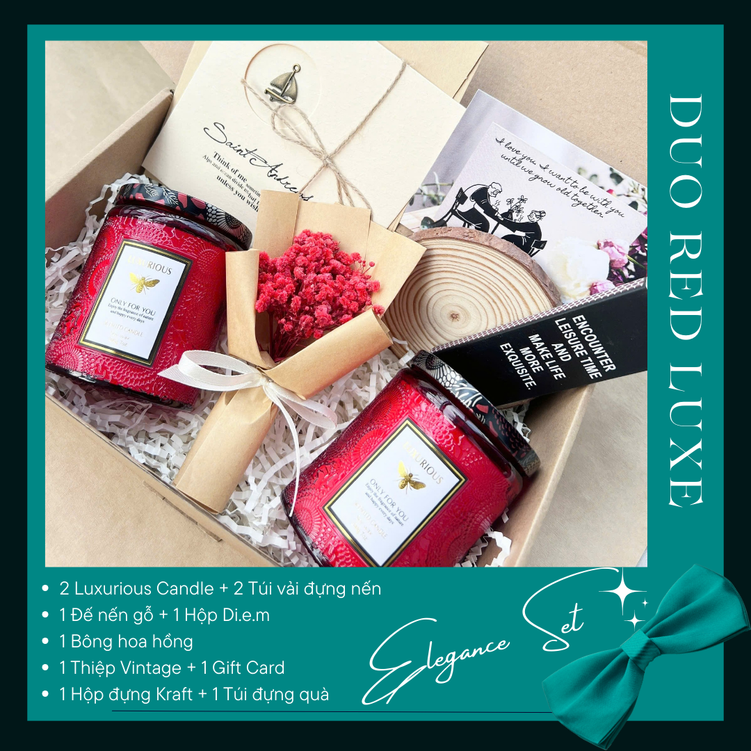 ELEGANCE SERIES - Set Nến Thơm Quà Tặng Thanh Lịch LA SENZE 