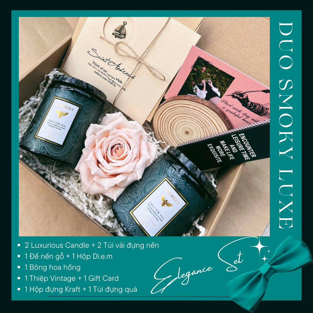  ELEGANCE SERIES - Set Nến Thơm Quà Tặng Thanh Lịch LA SENZE 